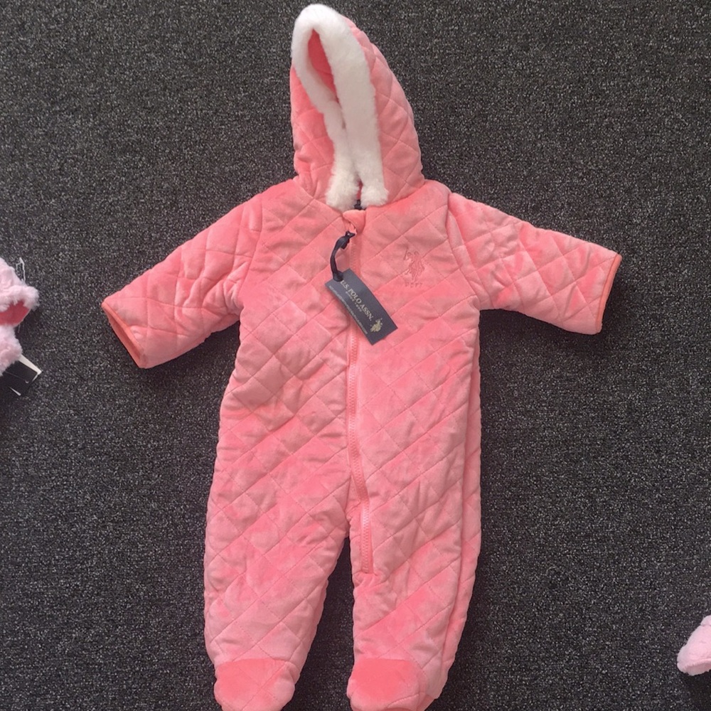 Pink Fury snow suit
